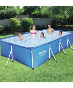 Bestway 13 Foot x 7 Foot x 32 Inch Rectangular Steel Pro Frame Durable 3 Ply PVC Above Ground Swimming Pool with 1,500 GPH Flowclear Filter Pump -Swimming Pools Sales unnamed file 156