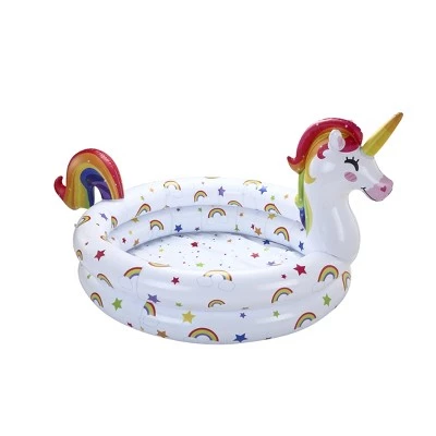 Sloosh Inflatable Llama & Unicorn Kiddie Pool Set 1 Sloosh Inflatable Llama & Unicorn Kiddie Pool Set