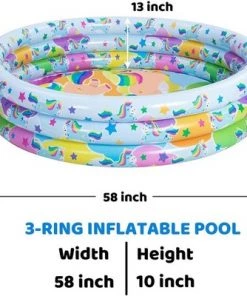 SLOOSH - 58'' Unicorn w/ Cloud Inflatable Kiddie Pool