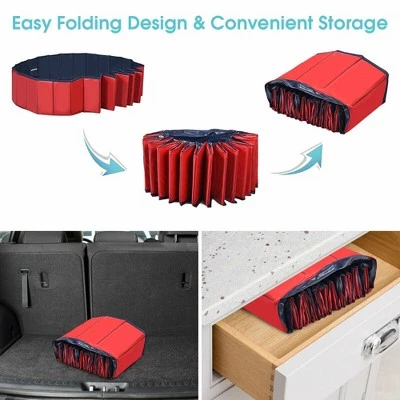 Costway 55'' Foldable Dog Pet Pool Kiddie Bathing Tub Indoor Outdoor Leakproof Portable 6 Costway 55'' Foldable Dog Pet Pool Kiddie Bathing Tub Indoor Outdoor Leakproof Portable - Image 6