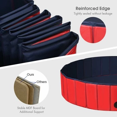 Costway 55'' Foldable Dog Pet Pool Kiddie Bathing Tub Indoor Outdoor Leakproof Portable 7 Costway 55'' Foldable Dog Pet Pool Kiddie Bathing Tub Indoor Outdoor Leakproof Portable - Image 7