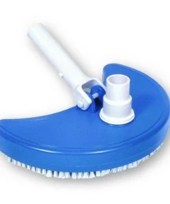 Swimline HydroTools 8110 Swimming Pool Flexible Weighted Half Moon Spa Maintenance Vacuum Head with Brush Surface and Rounded Shape for Corners