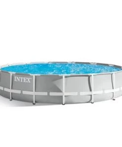 Intex 15’ x 42” Prism Frame Above Ground Swimming Pool Set and Pool Filter Pump