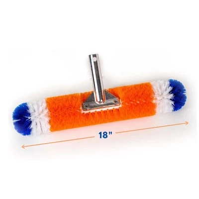 Blue Torrent 18" 360 Degree Brush Around Polypropylene Bristles Above and In Ground Swimming Pool Wall and Floor Cleaning Brush Attachment Accessory 3 Blue Torrent 18" 360 Degree Brush Around Polypropylene Bristles Above and In Ground Swimming Pool Wall and Floor Cleaning Brush Attachment Accessory - Image 3