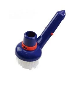 Pool Central Corner Swimming Pool Vacuum Brush Head with Adjustable Vacuum Ring 8.5" - Blue/White