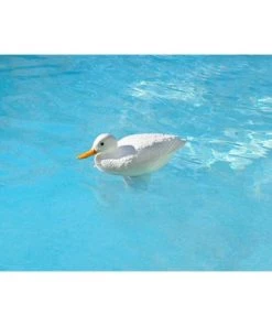 Swim Central 16" White Duck Floating Swimming Pool Chlorine Dispenser