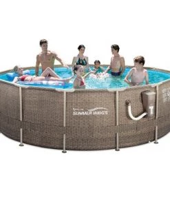 Summer Waves P20014482 14ft x 48in Round Frame Above Ground Swimming Pool Set with Skimmer Filter Pump, Cartridge, Solution Blend, and Ladder, Brown 6 Summer Waves P20014482 14ft x 48in Round Frame Above Ground Swimming Pool Set with Skimmer Filter Pump, Cartridge, Solution Blend, and Ladder, Brown -Swimming Pools Sales unnamed file 173