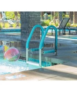 KoolGrips Comfort Cover 6 Foot Neoprene Zippered Hand Grip Rail Slip Cover Sleeve In Ground and Above Ground Swimming Pools, 1 Cover, Indian Teal Blue -Swimming Pools Sales unnamed file 1746