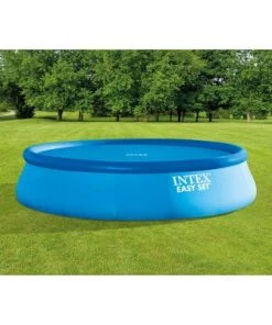 Intex 29023E 15-Foot Round Easy Set Vinyl Float Solar Cover for Swimming Pools with Drain Holes and Carry Storage Bag, Blue -Swimming Pools Sales unnamed file 1793