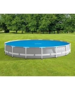 Intex 29023E 15-Foot Round Easy Set Vinyl Float Solar Cover for Swimming Pools with Drain Holes and Carry Storage Bag, Blue -Swimming Pools Sales unnamed file 1794