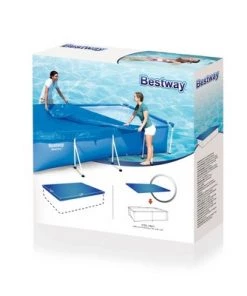 Bestway Flowclear Pro Rectangular UV Resistant Polyethylene Above Ground Swimming Pool Cover with Ropes (Pool Not Included) -Swimming Pools Sales unnamed file 1797