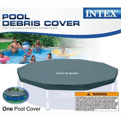 Intex 28031E 12 Foot Round Frame Set Easy Above Ground Swimming Pool Debris Cover with Tie-Down Ropes and Drain Holes, (Pool Sold Separately) 3 Intex 28031E 12 Foot Round Frame Set Easy Above Ground Swimming Pool Debris Cover with Tie-Down Ropes and Drain Holes, (Pool Sold Separately) - Image 3