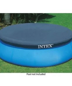 Intex 28020E 7.3 Feet Easy Set Swimming Pool Debris Vinyl Cover Tarp, Blue