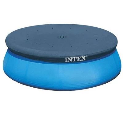 Intex 10' Easy Set Above Ground Swimming Pool Vinyl Round Cover Tarp + 8' Cover 1 Intex 10' Easy Set Above Ground Swimming Pool Vinyl Round Cover Tarp + 8' Cover
