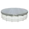 Intex 28041E UV Resistant Deluxe Debris Pool Cover for 18-Foot Intex Ultra Frame Round Above Ground Swimming Pools with Drain Holes, Gray
