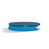 Intex 28023E Easy Set Above Ground Swimming Pool Vinyl Round Cover with Drain Holes and Nylon Tie-Down Ropes, Pool Not Included
