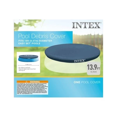 Intex 28023E Easy Set Above Ground Swimming Pool Vinyl Round Cover with Drain Holes and Nylon Tie-Down Ropes, Pool Not Included 4 Intex 28023E Easy Set Above Ground Swimming Pool Vinyl Round Cover with Drain Holes and Nylon Tie-Down Ropes, Pool Not Included - Image 4