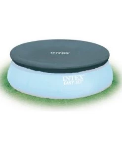 Intex 7.3 Ft Above Ground Swimming Pool Vinyl Round Cover Tarp, No Pool Included