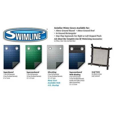 Swimline CO82545R SuperGuard 20 x 40 Foot Winter Rectangular In-Ground Swimming Pool Cover, Dark Blue (Pool Cover Only) 3 Swimline CO82545R SuperGuard 20 x 40 Foot Winter Rectangular In-Ground Swimming Pool Cover, Dark Blue (Pool Cover Only) - Image 3