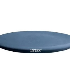 Intex 28026E UV Resistant Deluxe Debris Pool Cover for 13-Foot Intex Easy Set Above Ground Swimming Pool, Vinyl Round Cover with Drain Holes, Blue