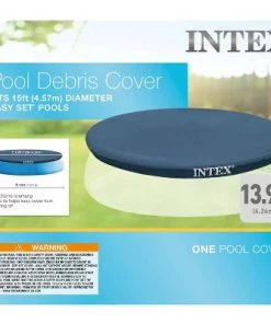 Intex 28026E UV Resistant Deluxe Debris Pool Cover for 13-Foot Intex Easy Set Above Ground Swimming Pool, Vinyl Round Cover with Drain Holes, Blue -Swimming Pools Sales unnamed file 1880