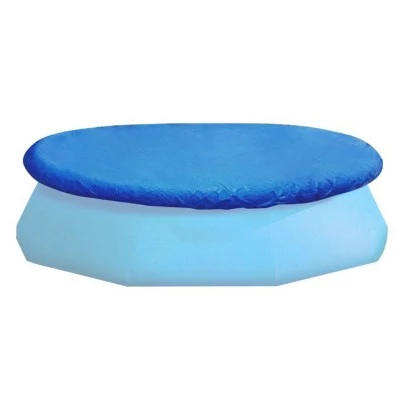 Bestway Flowclear Fast Set Round PVC Swimming Pool Debris Cover (Pool Not Included) with Rope and Drain Holes, Blue 1 Bestway Flowclear Fast Set Round PVC Swimming Pool Debris Cover (Pool Not Included) with Rope and Drain Holes, Blue