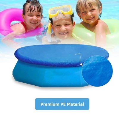 Bestway Flowclear Fast Set Round PVC Swimming Pool Debris Cover (Pool Not Included) with Rope and Drain Holes, Blue 5 Bestway Flowclear Fast Set Round PVC Swimming Pool Debris Cover (Pool Not Included) with Rope and Drain Holes, Blue - Image 5