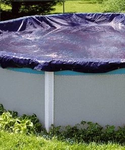 Swimline 21 Foot Round Above Ground Winter Swimming Pool Cover, Blue | PCO824