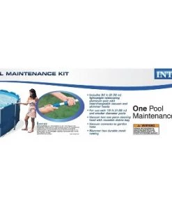 Intex 12' Metal Frame Pool Solar Cover w/ Cleaning Maintenance Pool Kit