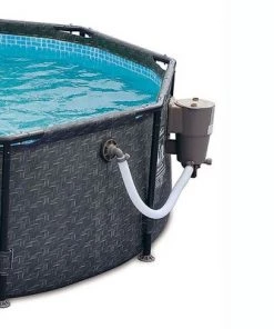 Summer Waves P2001448E14ft x 48in Round Frame Above Ground Swimming Pool Set with Ladder, Skimmer Pump, Cartridge, Solution Blend, and Ladder, Gray -Swimming Pools Sales unnamed file 199