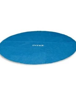 Intex 18 Ft Round Easy Solar Cover and Maintenance Kit w/ Vacuum Skimmer & Pole