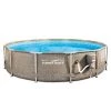 Summer Waves P20012335 12ft x 30in Outdoor Round Frame Above Ground Swimming Pool Set with Skimmer Filter Pump, Filter Cartridge & Solution Blend