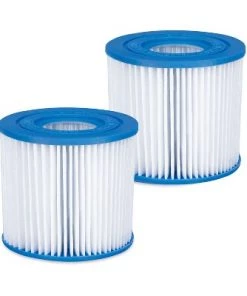 Summer Waves P57000102 Replacement Type D Swimming Pool and Hot Tub Spa Cartridge with Heavy Duty Ultimate Filtration Paper (4 Pack)