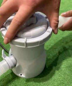 JLeisure Clean Plus 300 GPH GFCI Above Ground Swimming Pool Filter Cartridge Pump with 32 mm Hoses for Pools Up To 1,018 Gallons