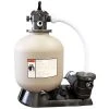 Swimline 72420 HydroTools 24 Inch A/G 1.2 HP Sand Filter Combo Pool Cleaning System Pump for Above Ground Pools with 4 Way Function Valve, Gray
