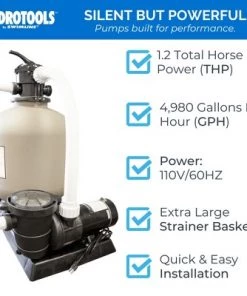 Swimline 72420 HydroTools 24 Inch A/G 1.2 HP Sand Filter Combo Pool Cleaning System Pump for Above Ground Pools with 4 Way Function Valve, Gray 6 Swimline 72420 HydroTools 24 Inch A/G 1.2 HP Sand Filter Combo Pool Cleaning System Pump for Above Ground Pools with 4 Way Function Valve, Gray -Swimming Pools Sales unnamed file 2169
