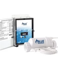 BLUE WORKS BLH30 Self Cleaning Salt Water Pool Chlorinator Generator System for 25,000 Gallon In Ground Pools With Control Box, White -Swimming Pools Sales unnamed file 2183