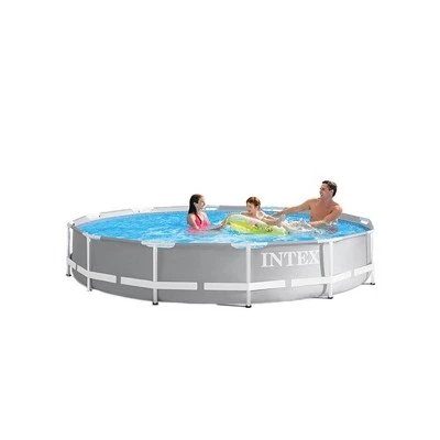 Intex 26711EH 12ft x 30in Prism Metal Frame Above Ground Swimming Pool with 530 GPH GCFI Filter Pump and Protective Canopy and fits up to 6 People 4 Intex 26711EH 12ft x 30in Prism Metal Frame Above Ground Swimming Pool with 530 GPH GCFI Filter Pump and Protective Canopy and fits up to 6 People - Image 4