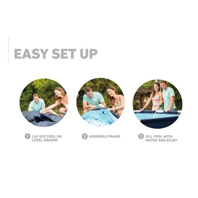 Intex 28211ST 12-foot x 30-inch Metal Frame Round 6 Person Outdoor Backyard Above Ground Swimming Pool with Krystal Klear Filter Cartridge Pump, Navy 4 Intex 28211ST 12-foot x 30-inch Metal Frame Round 6 Person Outdoor Backyard Above Ground Swimming Pool with Krystal Klear Filter Cartridge Pump, Navy - Image 4