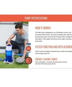 Bestway 58671E-BW Flowclear Transparent Filter Above Ground Pool Pump 2500 GPH Pump Flow Rate, 110-120 Volt -Swimming Pools Sales unnamed file 2275