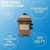 Hayward W3C3030 325 Square Feet SwimClear Outdoor In Ground Swimming Pool Cartridge Filter with Rapid Release Air Valve and Secure Flange Clamp