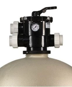 Pentair 145333 Corrosion Resistant Thermoplastic Tank Sand Dollar Top Mount Swimming Pool Clamp Style 6 Position Multiport Valve Filter