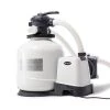 Intex 3000 GPH Above Ground Pool GFCI Sand Filter Pump and Automatic Pool Vacuum