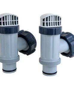 Intex Plunger Valves with Gaskets & Nuts Kit & Type B Filter Cartridge (6 Pack)