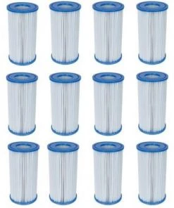 12 Pack Bestway Type III A/C Filter Cartridge for 1000 & 1500 GPH Filter Pumps