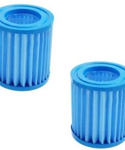 Pool Central 7" Blue Inorganic Antimicrobial Pool Replacement Filters - Set of 2