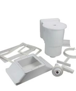 Northlight Wide-Mouth Thru-Wall Skimmer with Brace and Face Plate 13.75" - White