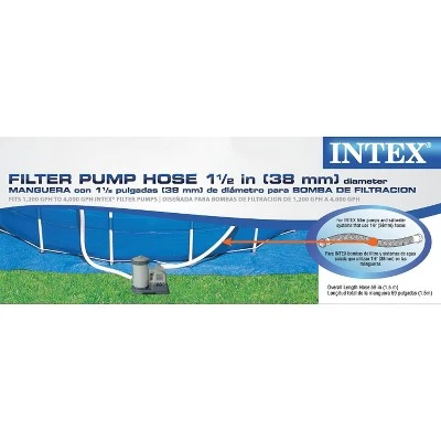 Intex 29060E 1.5" Diameter Accessory Pool 1,500 GPH Pump Replacement 59" Hose for Intex Pumps, Saltwater Systems, and Sand Filters 2 Intex 29060E 1.5" Diameter Accessory Pool 1,500 GPH Pump Replacement 59" Hose for Intex Pumps, Saltwater Systems, and Sand Filters - Image 2