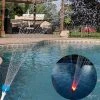 Magic Pool Fountain Multicolor LED Water Powered Swimming Pool Fountain w/Color Changing Light Bulb, Pool Jet Powered No Electricity, Red, Green, Blue