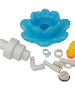 Swimline Floating Blue Blossom Flower Triple Tier Water Fountain for Swimming Pools 11" - White/Blue